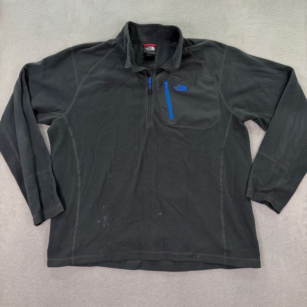 The North Face Mens XL Fleece Pullover Adult Gray Polartec 1/4 Zip Gorpcore Hike